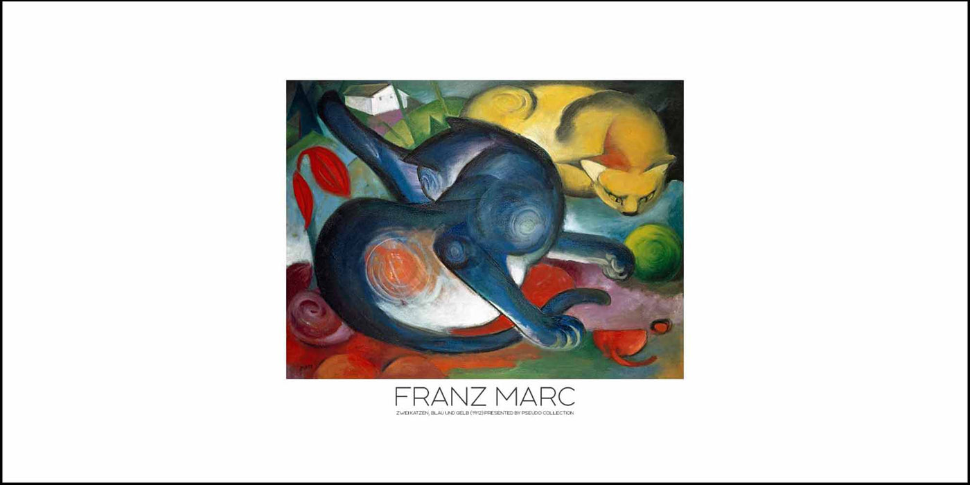 Franz Marc "Zwei Katzen, blau und gelb"