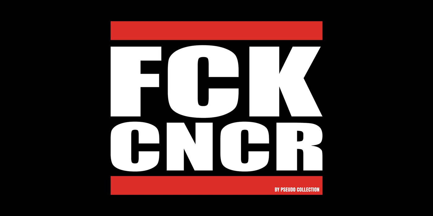 FCK CNCR auf schwarz