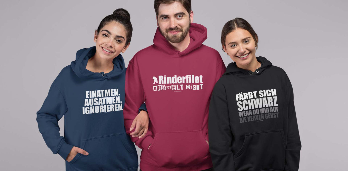 Witzige Hoodies und lustige Pullover mit Sprüchen von Pseudo Collection