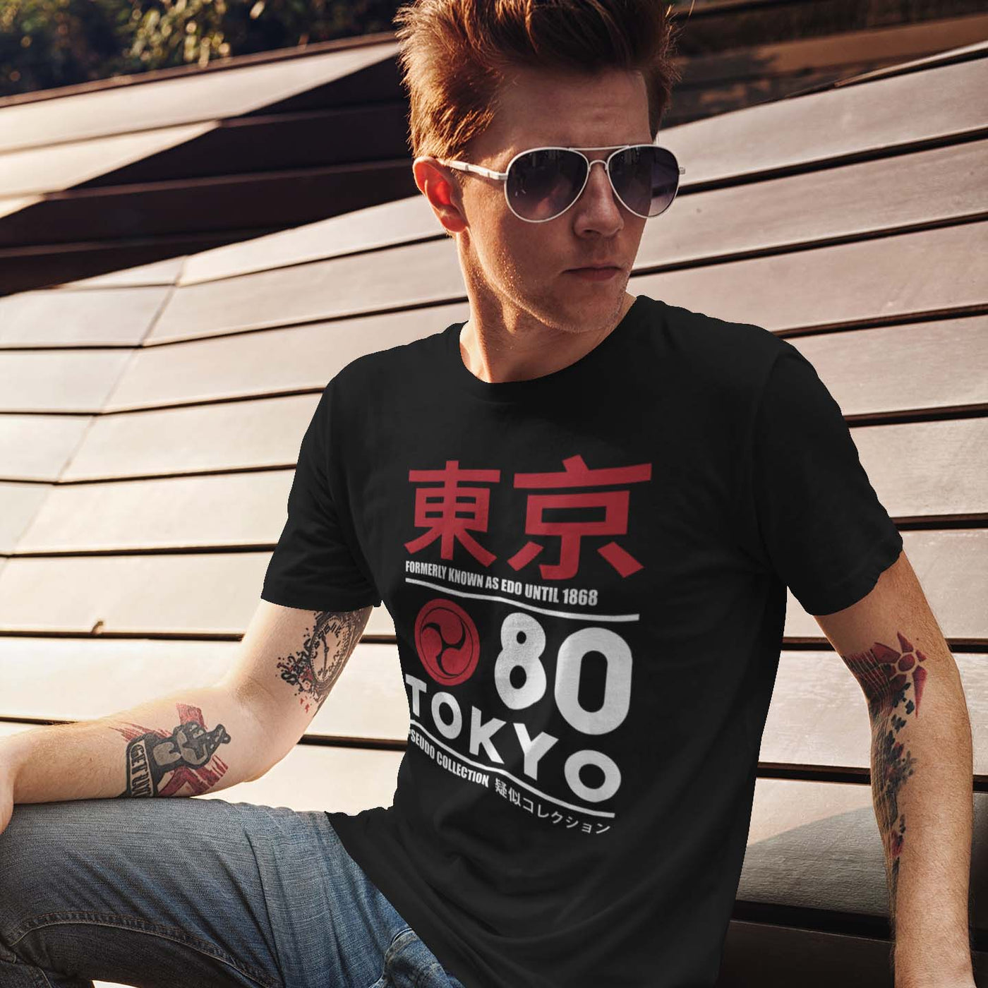 Tokyo Style 80 schwarzes Shirt im Asia Style